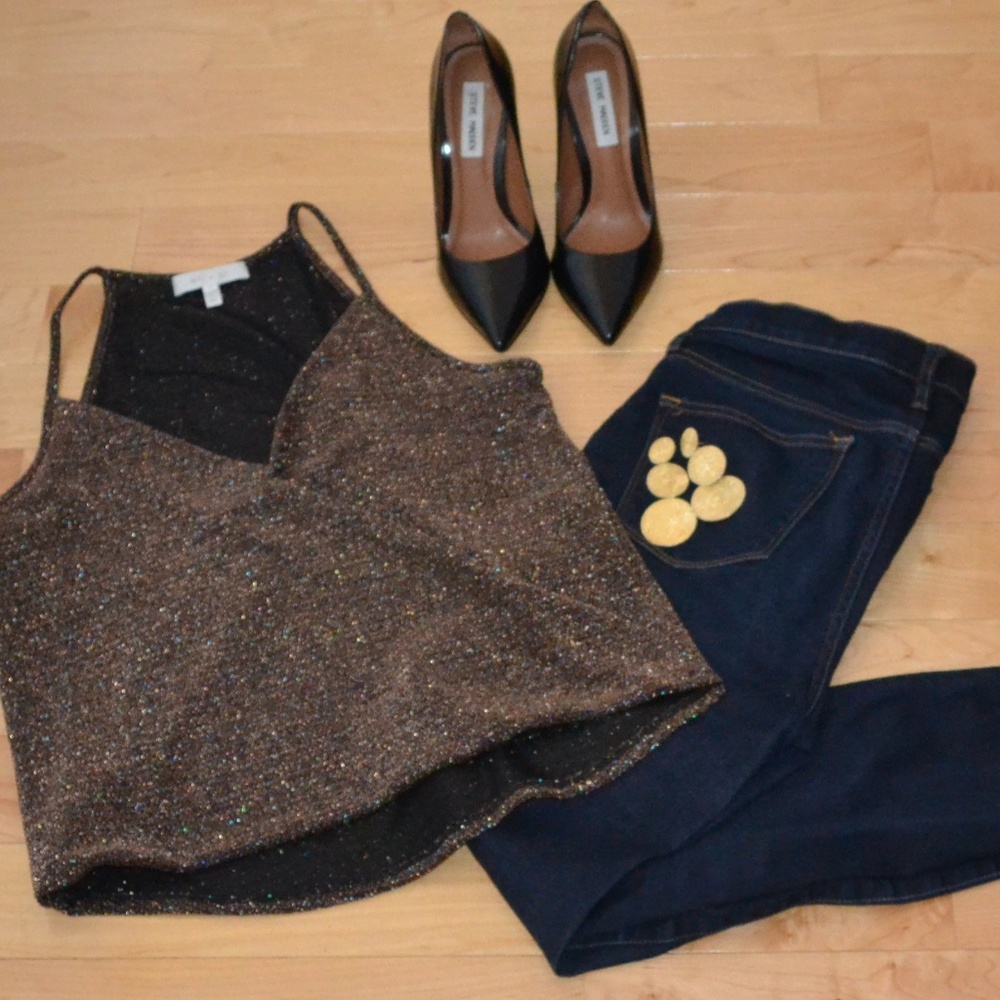 Anthropologie Eri + Ali Sparkle Top, Size S, NOWT